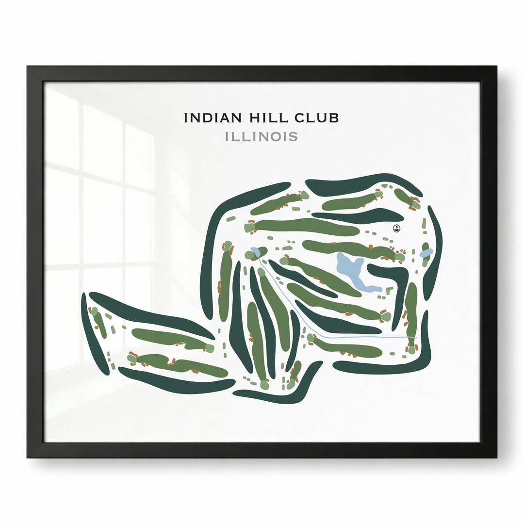 Indian Hill Club, Illinois - Printed Golf Course