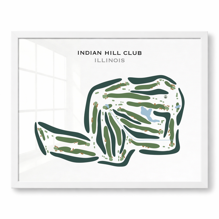 Indian Hill Club, Illinois - Printed Golf Course