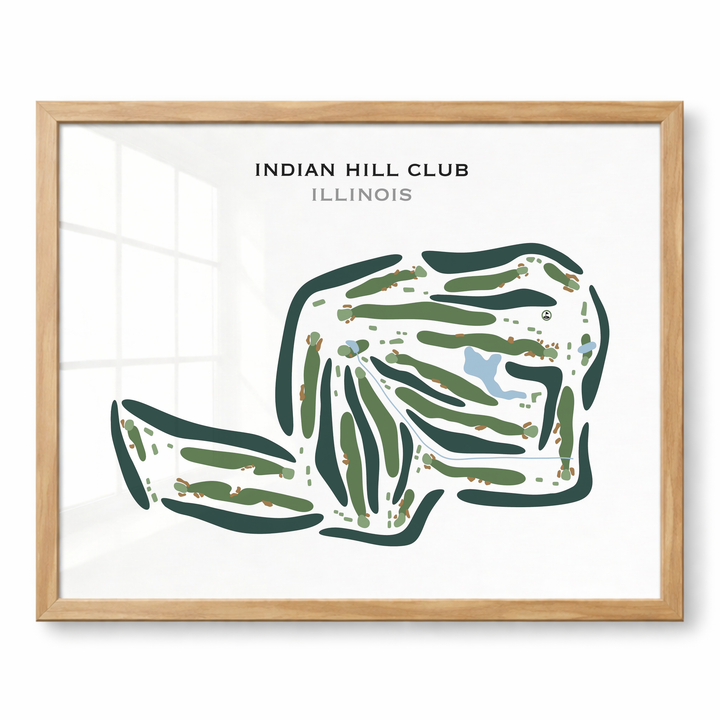 Indian Hill Club, Illinois - Printed Golf Course