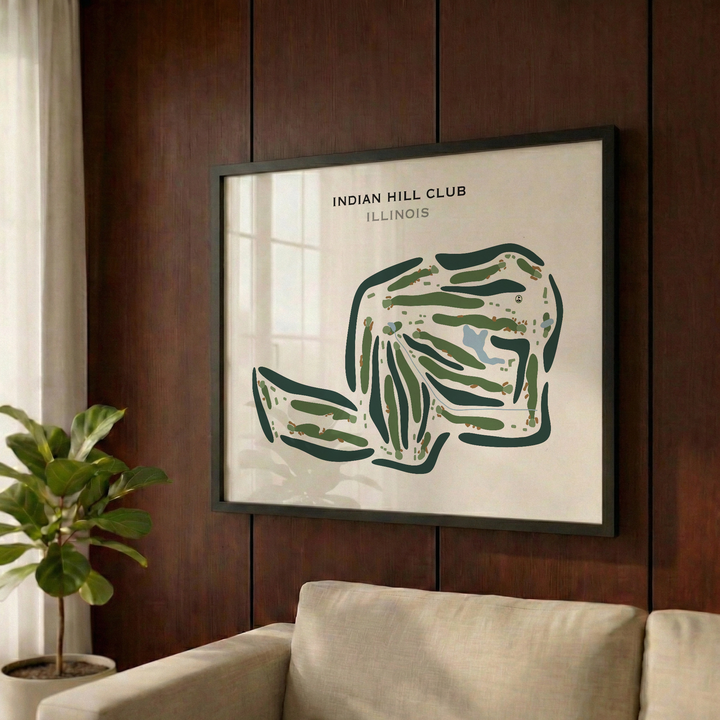 Indian Hill Club, Illinois - Printed Golf Course