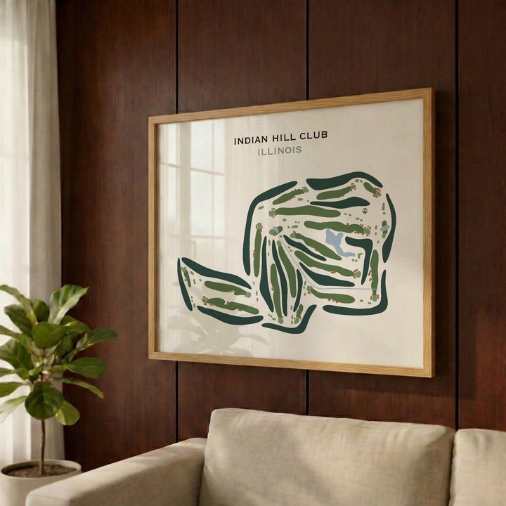 Indian Hill Club, Illinois - Printed Golf Course