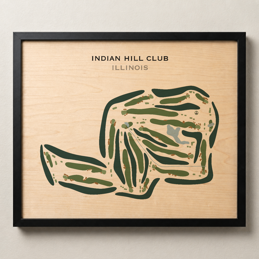 Indian Hill Club, Illinois - Printed Golf Course