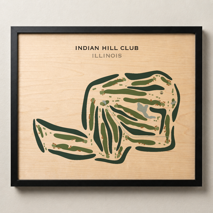 Indian Hill Club, Illinois - Printed Golf Course