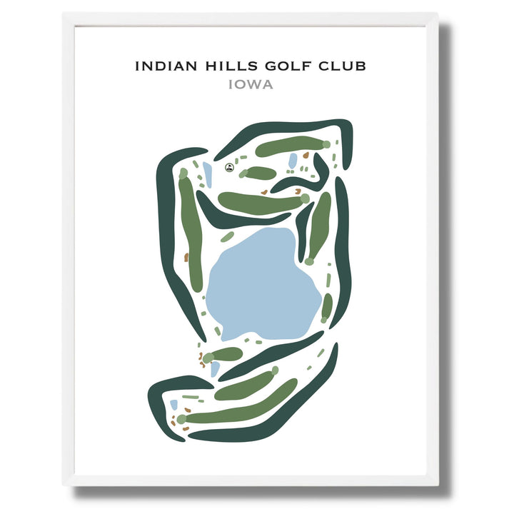 Indian Hills Golf Club, Iowa - Printed Golf Courses