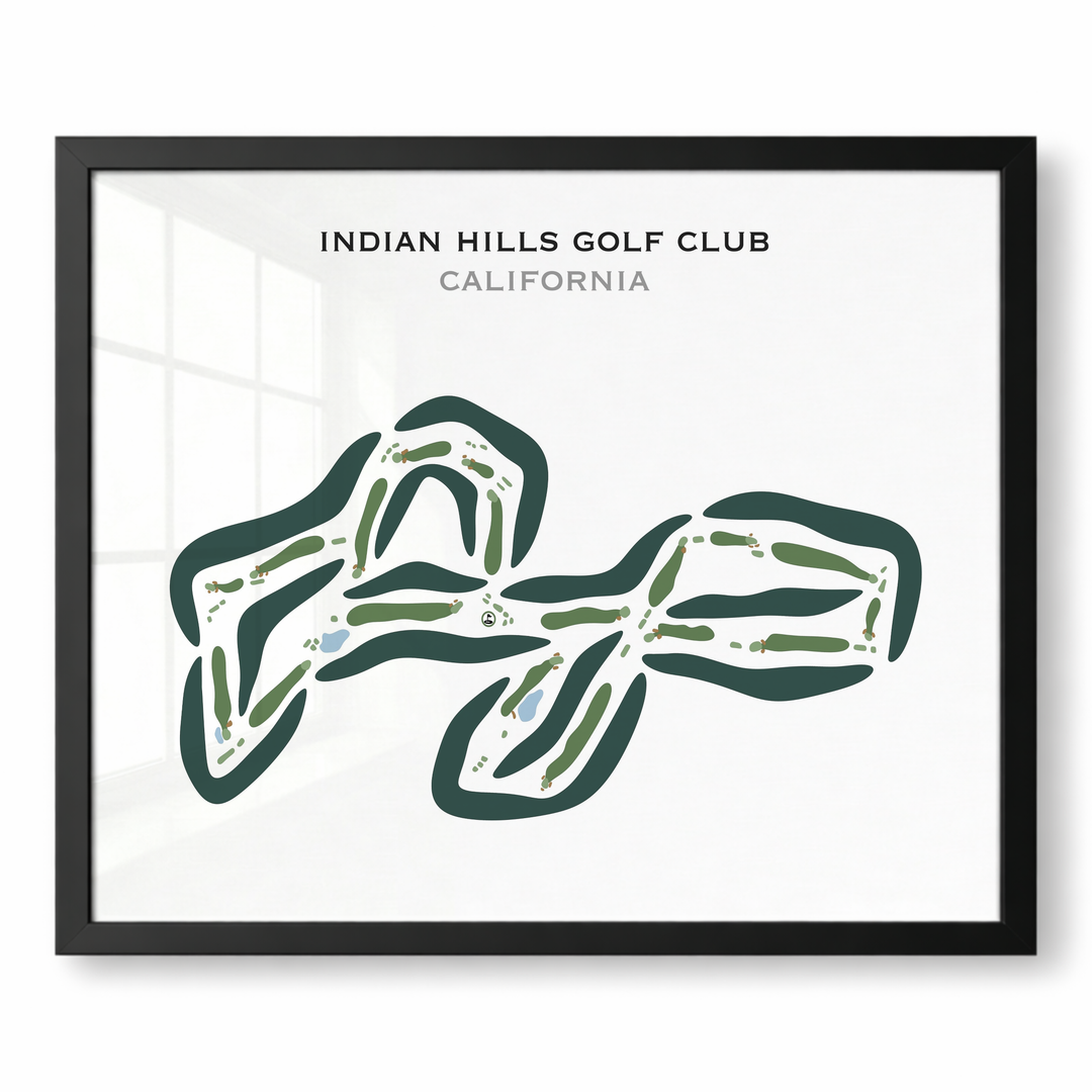 Indian Hills Golf Club, California - Printed Golf Courses