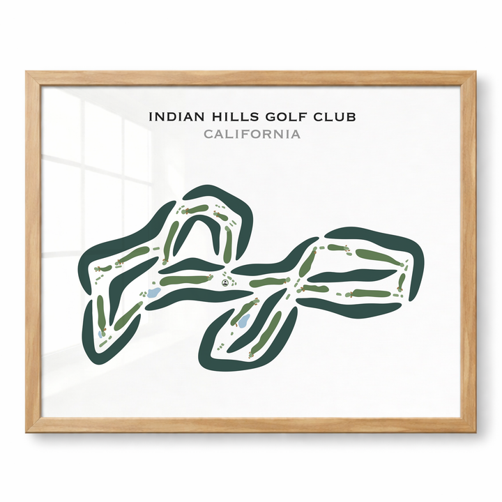 Indian Hills Golf Club, California - Printed Golf Courses