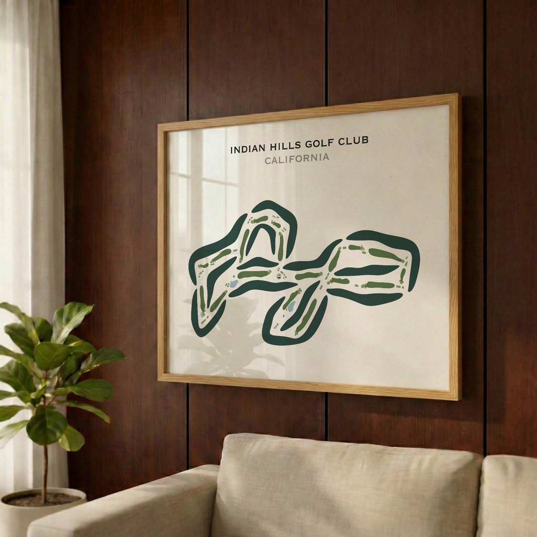 Indian Hills Golf Club, California - Printed Golf Courses