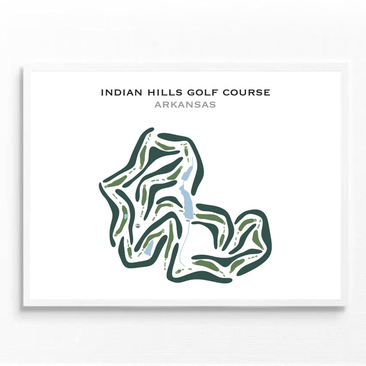 Indian Hills Golf Course, Arkansas - Printed Golf Courses