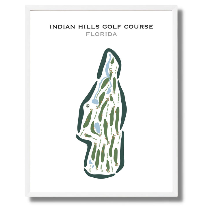 Indian Hills Golf Course, Florida - Printed Golf Courses