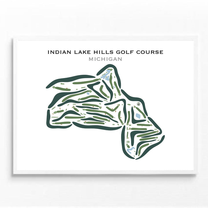 Indian Lake Hills Golf Course, Michigan - Printed Golf Courses