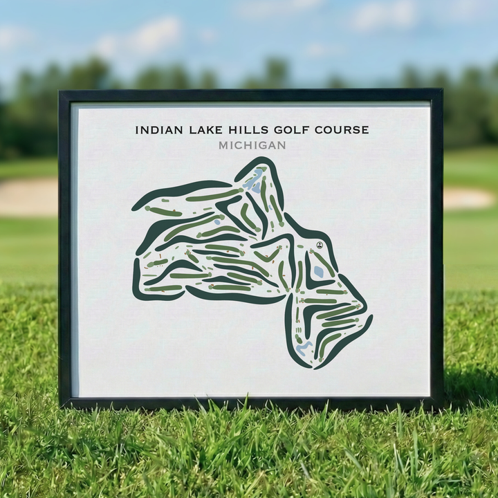 Indian Lake Hills Golf Course, Michigan - Printed Golf Courses