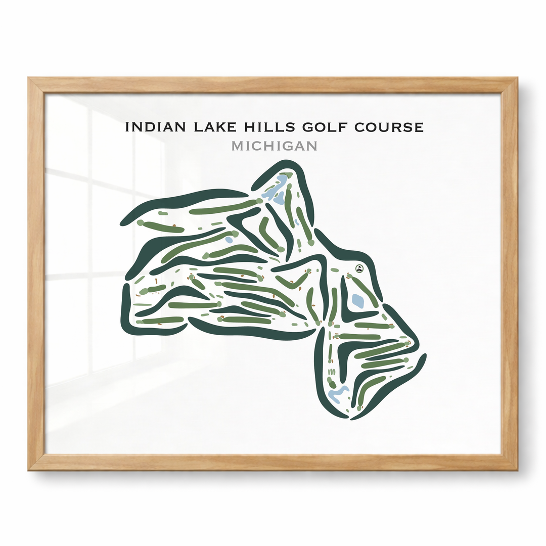 Indian Lake Hills Golf Course, Michigan - Printed Golf Courses