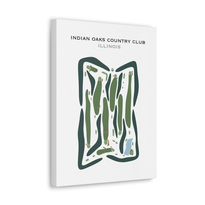 Indian Oaks Country Club, Illinois - Printed Golf Courses