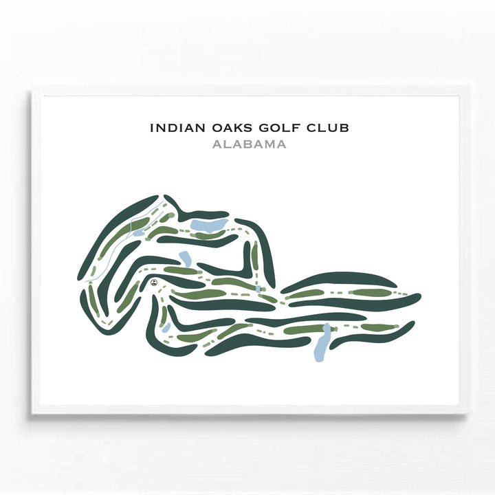 Indian Oaks Golf Club, Alabama - Printed Golf Courses