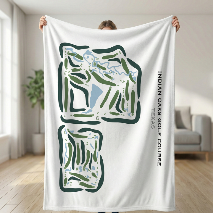 Indian Oaks Golf Course, Peeltown, Texas - Printed Golf Courses