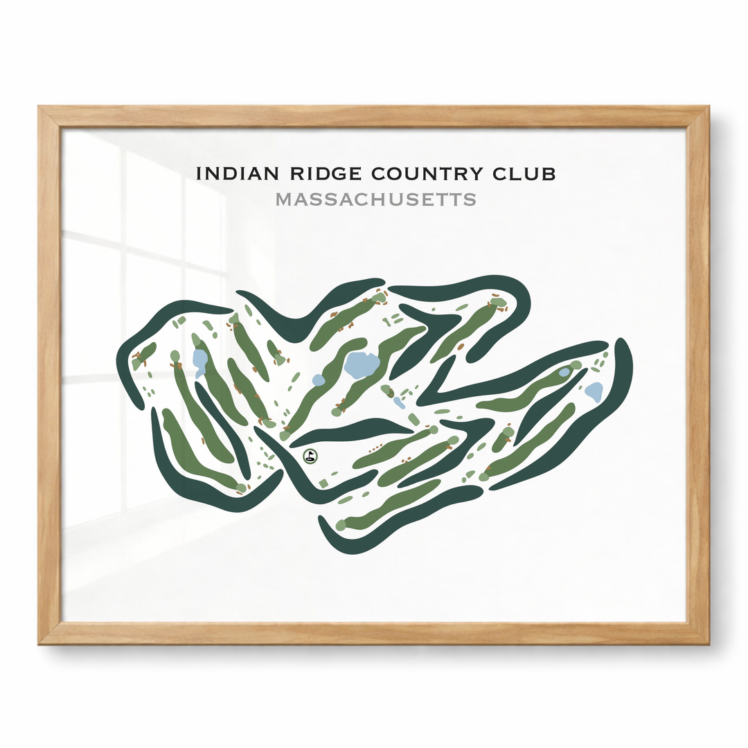 Indian Ridge Country Club, Massachusetts - Printed Golf Courses