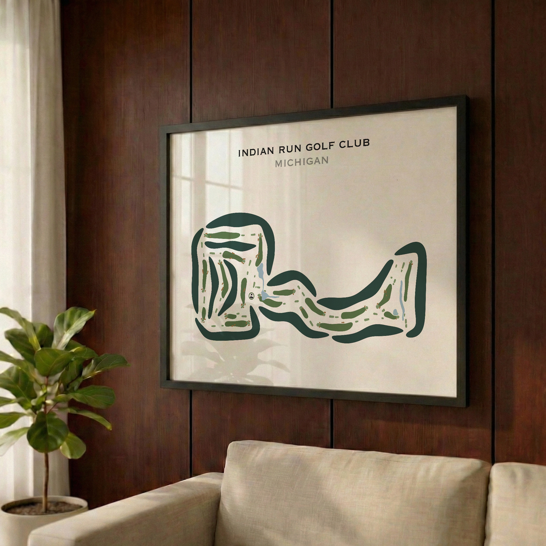 Indian Run Golf Club, Michigan - Printed Golf Courses