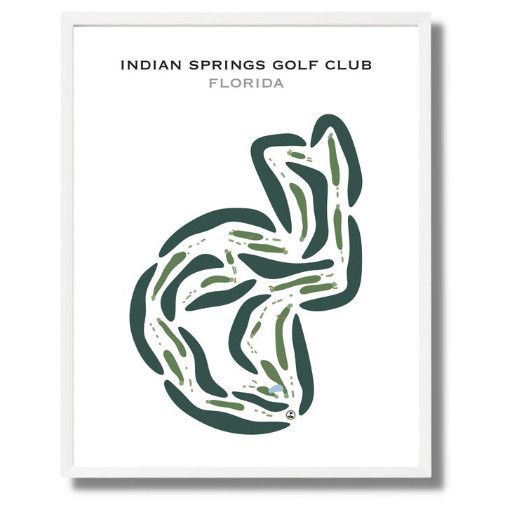 Indian Springs Golf Club, Florida - Printed Golf Courses