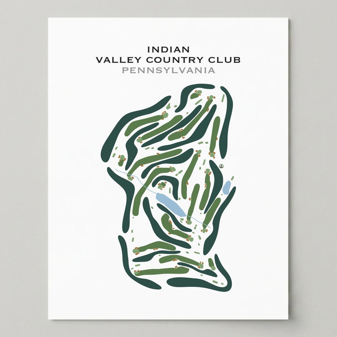 Indian Valley Country Club, Pennsylvania - Printed Golf Course