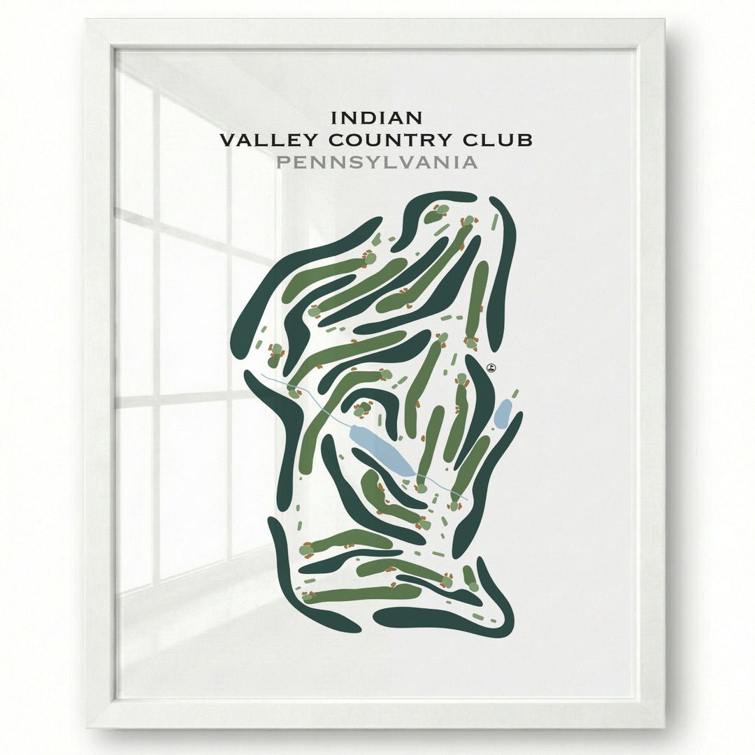 Indian Valley Country Club, Pennsylvania - Printed Golf Course
