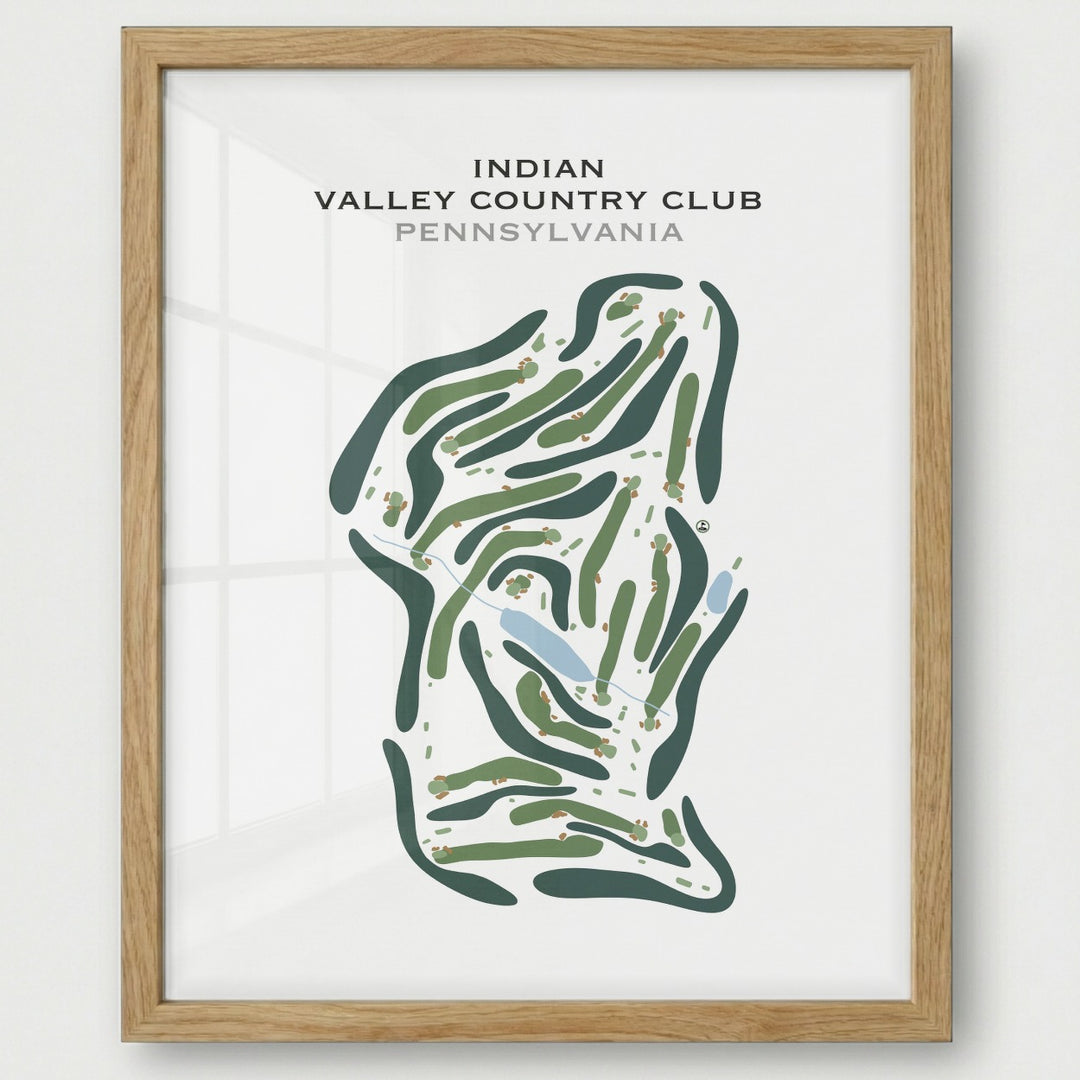 Indian Valley Country Club, Pennsylvania - Printed Golf Course