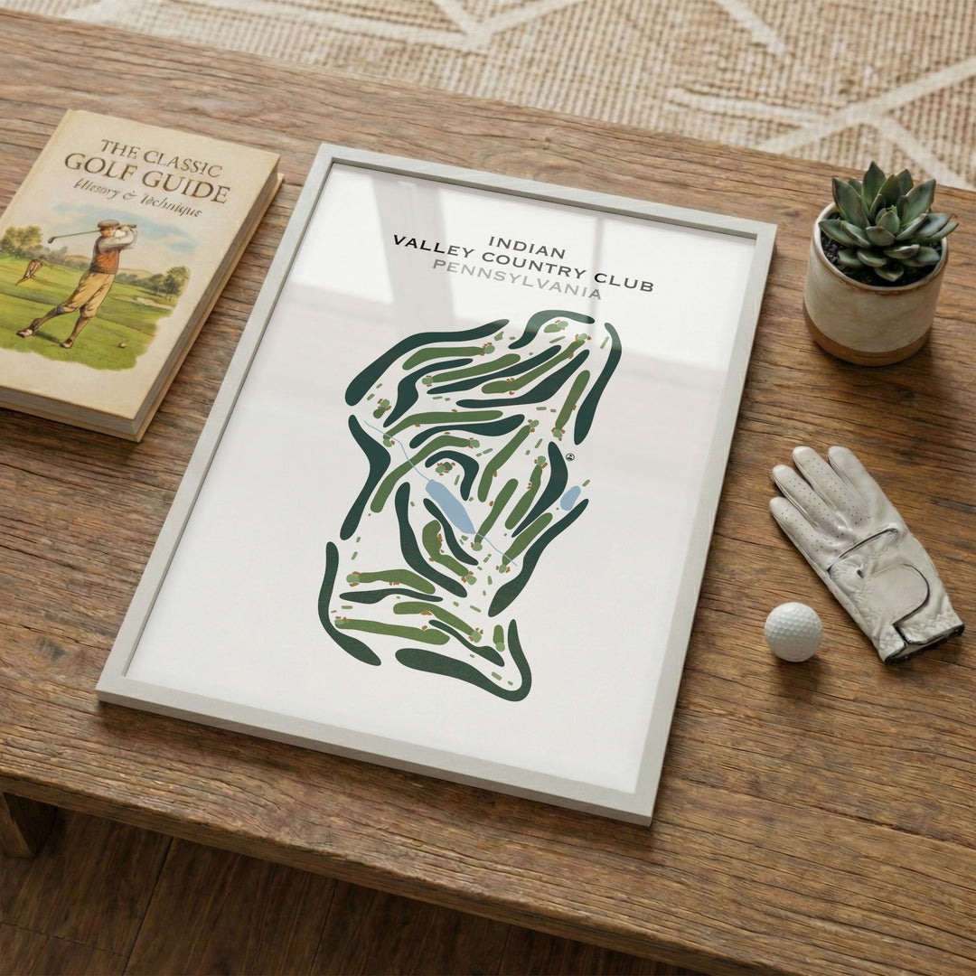 Indian Valley Country Club, Pennsylvania - Printed Golf Course