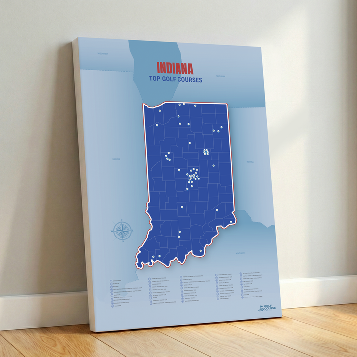 Map of Indiana Golf Courses