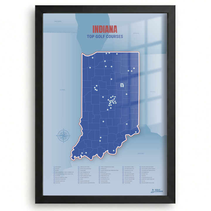 Map of Indiana Golf Courses