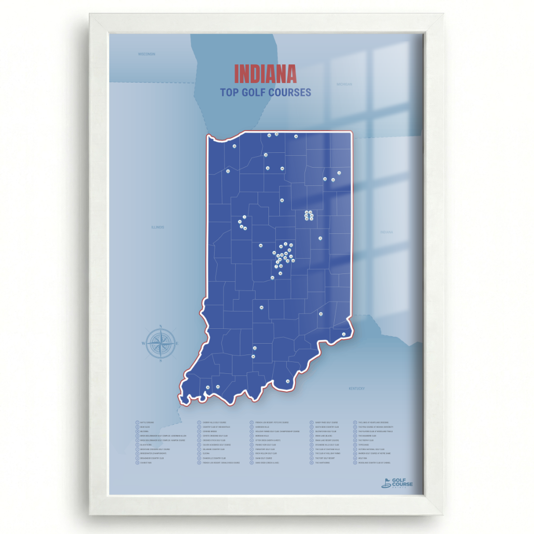 Map of Indiana Golf Courses