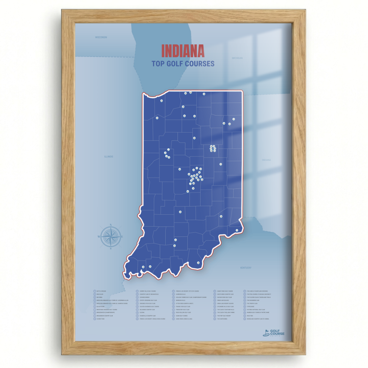 Map of Indiana Golf Courses