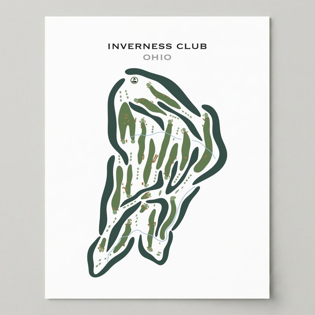 Inverness Club, Ohio - A - Printed Golf Course