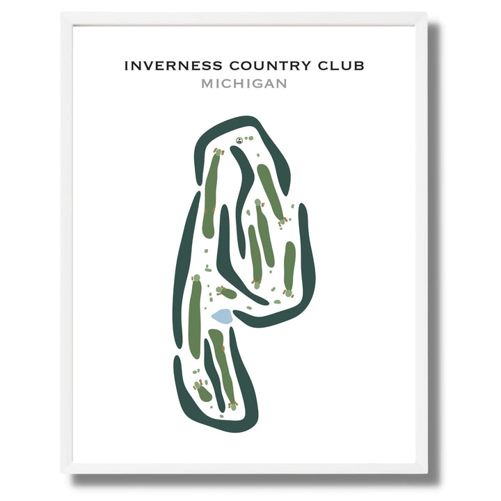 Inverness Country Club, Michigan - Printed Golf Courses