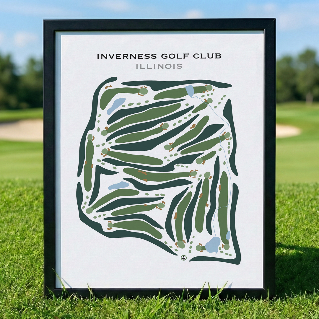 Inverness Golf Club, Illinois - Printed Golf Courses