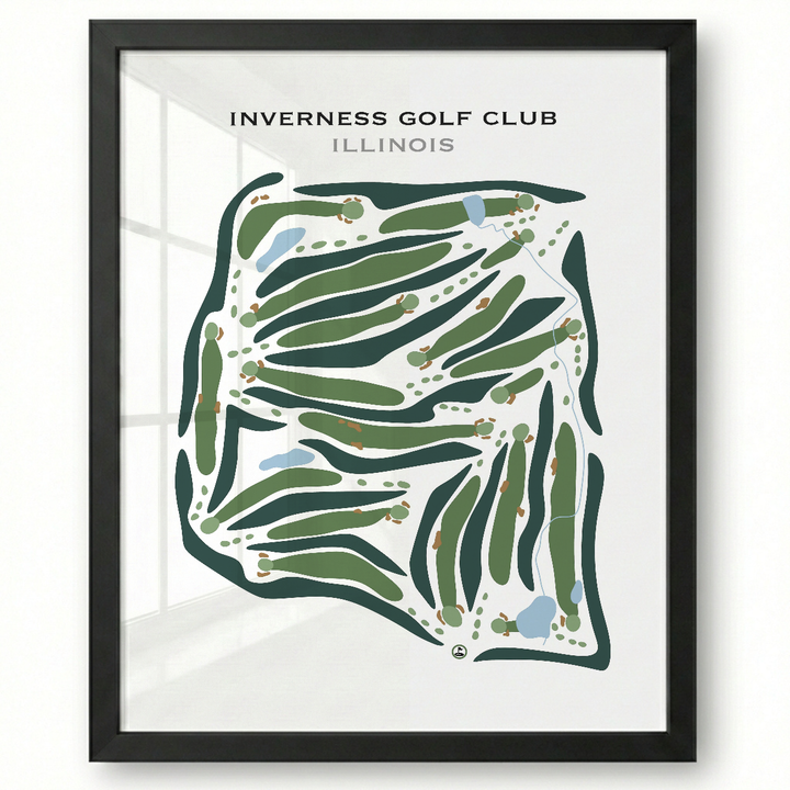 Inverness Golf Club, Illinois - Printed Golf Courses
