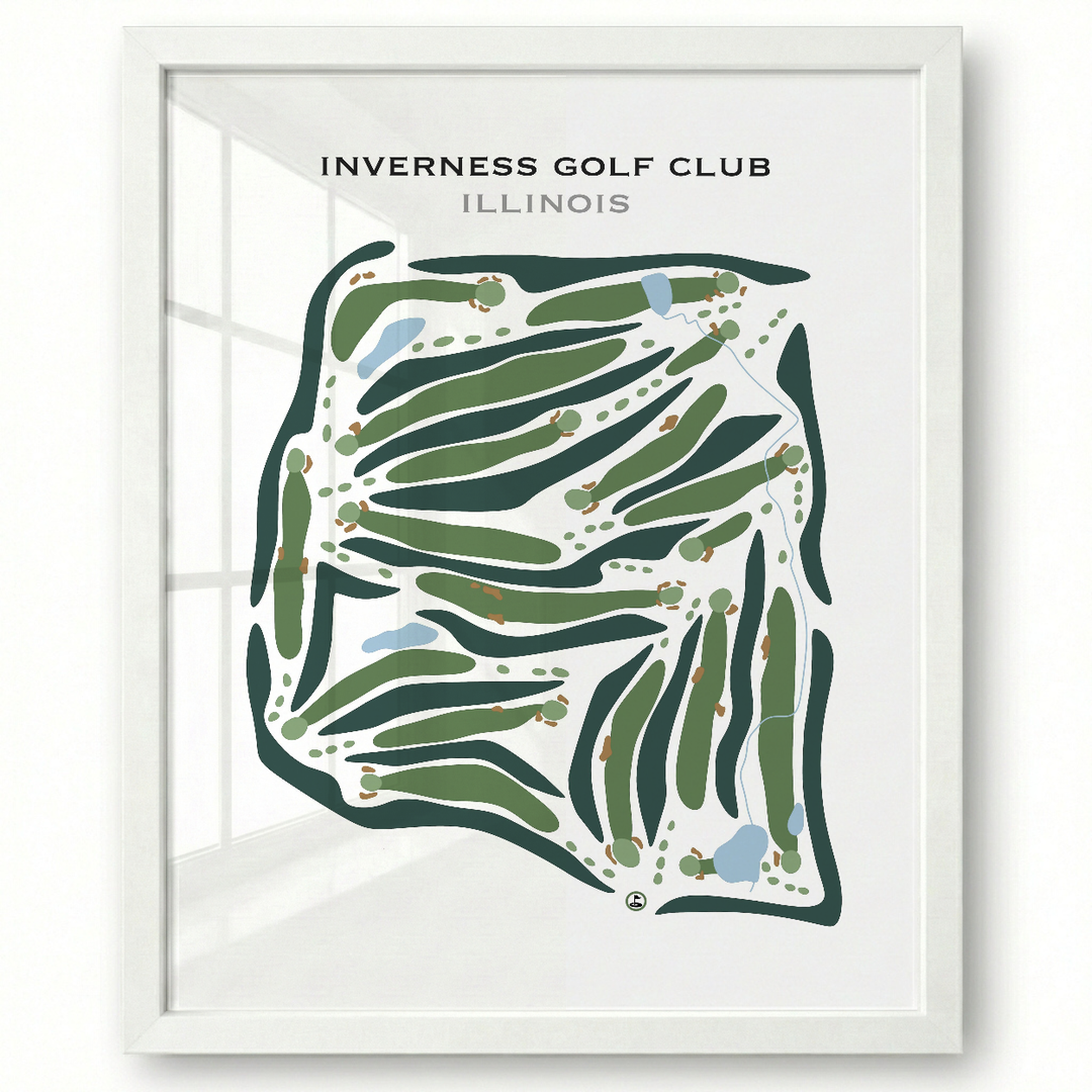 Inverness Golf Club, Illinois - Printed Golf Courses