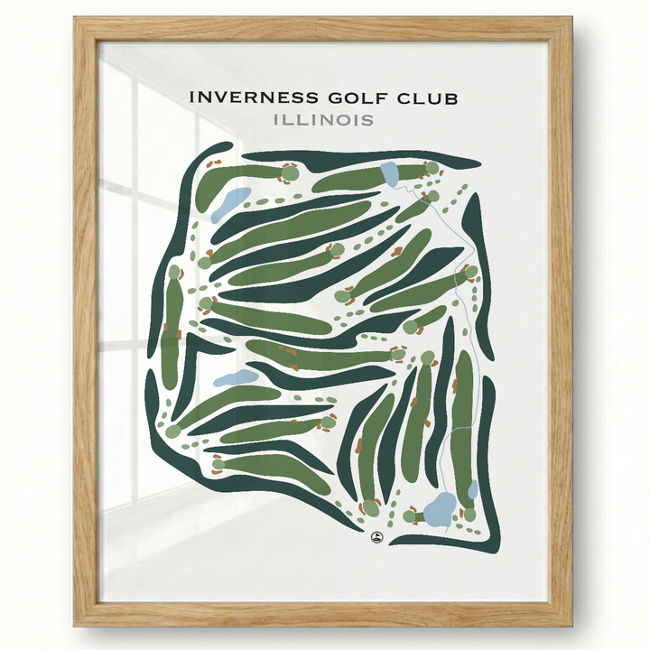 Inverness Golf Club, Illinois - Printed Golf Courses