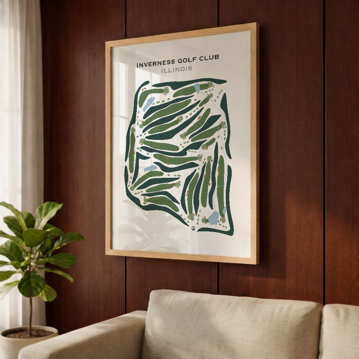 Inverness Golf Club, Illinois - Printed Golf Courses
