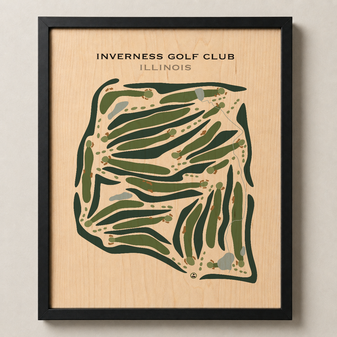 Inverness Golf Club, Illinois - Printed Golf Courses