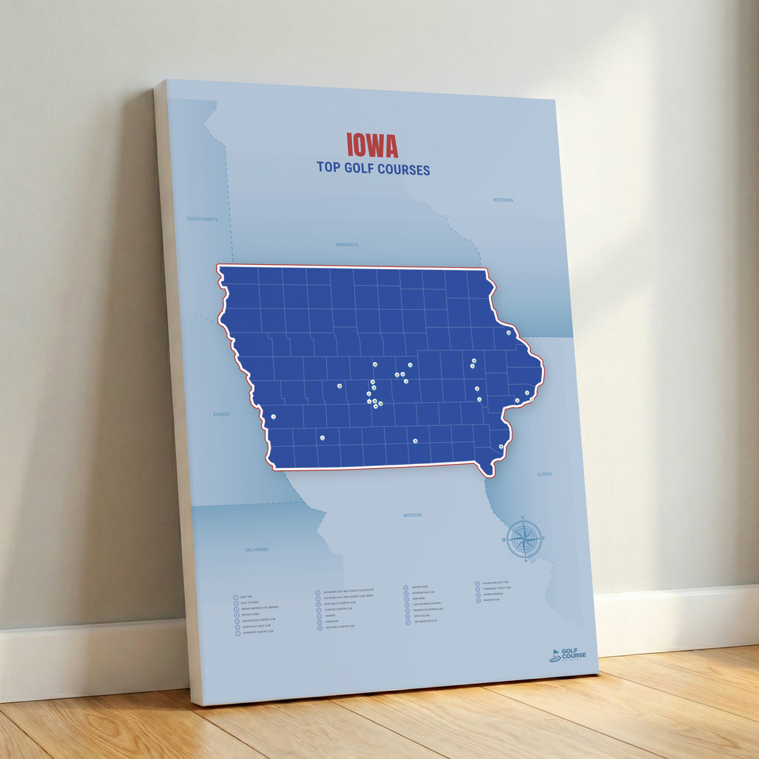 Map of Iowa Golf Courses