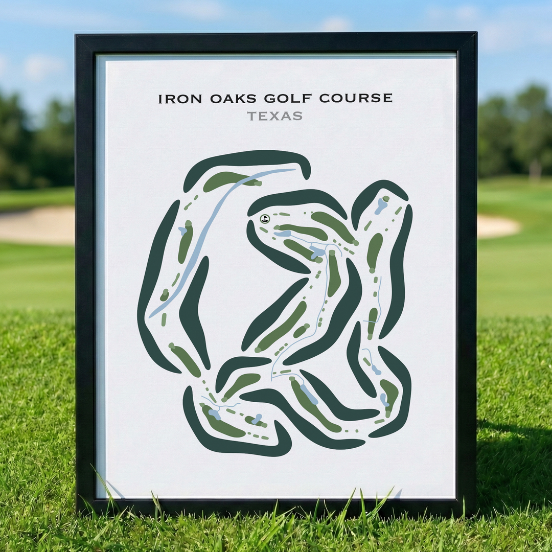 Iron Oaks Golf Course, Texas - Printed Golf Courses