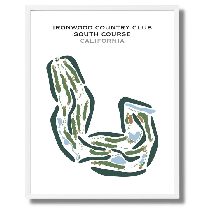 Ironwood Country Club, South Course, California - Printed Golf Courses