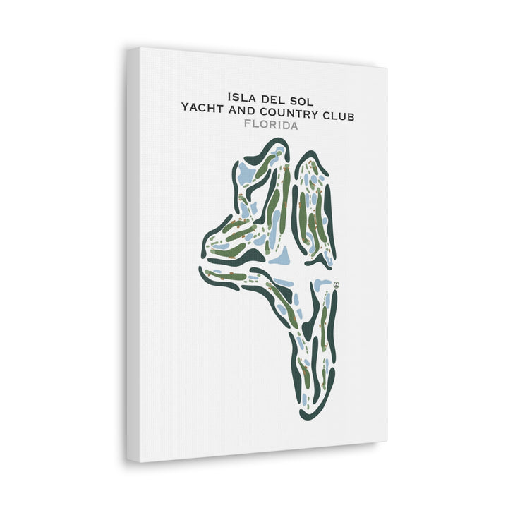 Isla Del Sol Yacht & Country Club, Florida - Portrait - Printed Golf Course