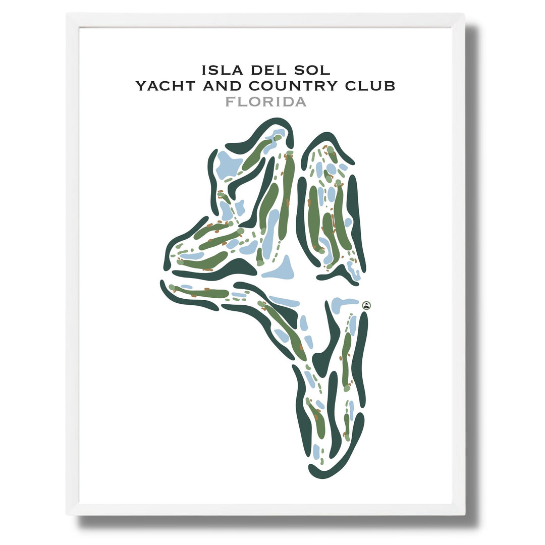 Isla Del Sol Yacht & Country Club, Florida - Portrait - Printed Golf Course