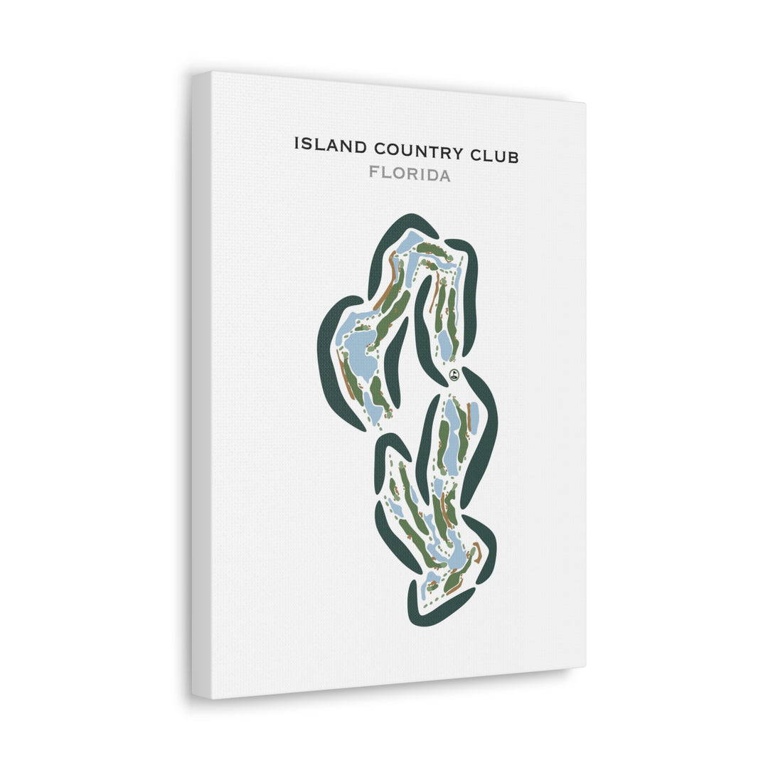 Island Country Club, Florida - Printed Golf Courses