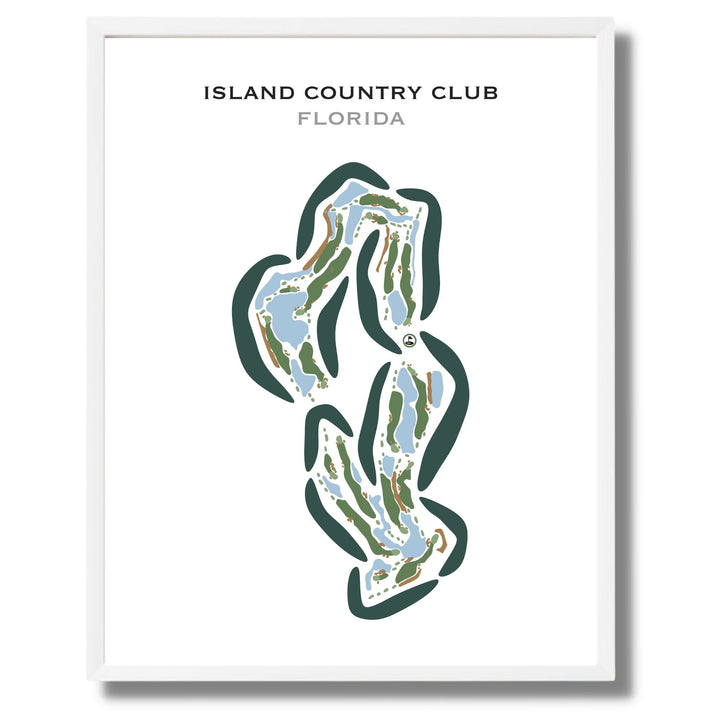 Island Country Club, Florida - Printed Golf Courses