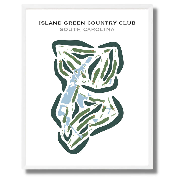 Island Green Country Club, South Carolina - Printed Golf Courses
