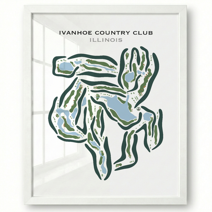 Ivanhoe Country Club, Illinois - Printed Golf Courses