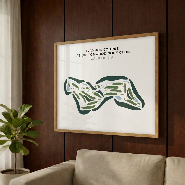 Ivanhoe Course at Cottonwood Golf Club, California - Printed Golf Courses