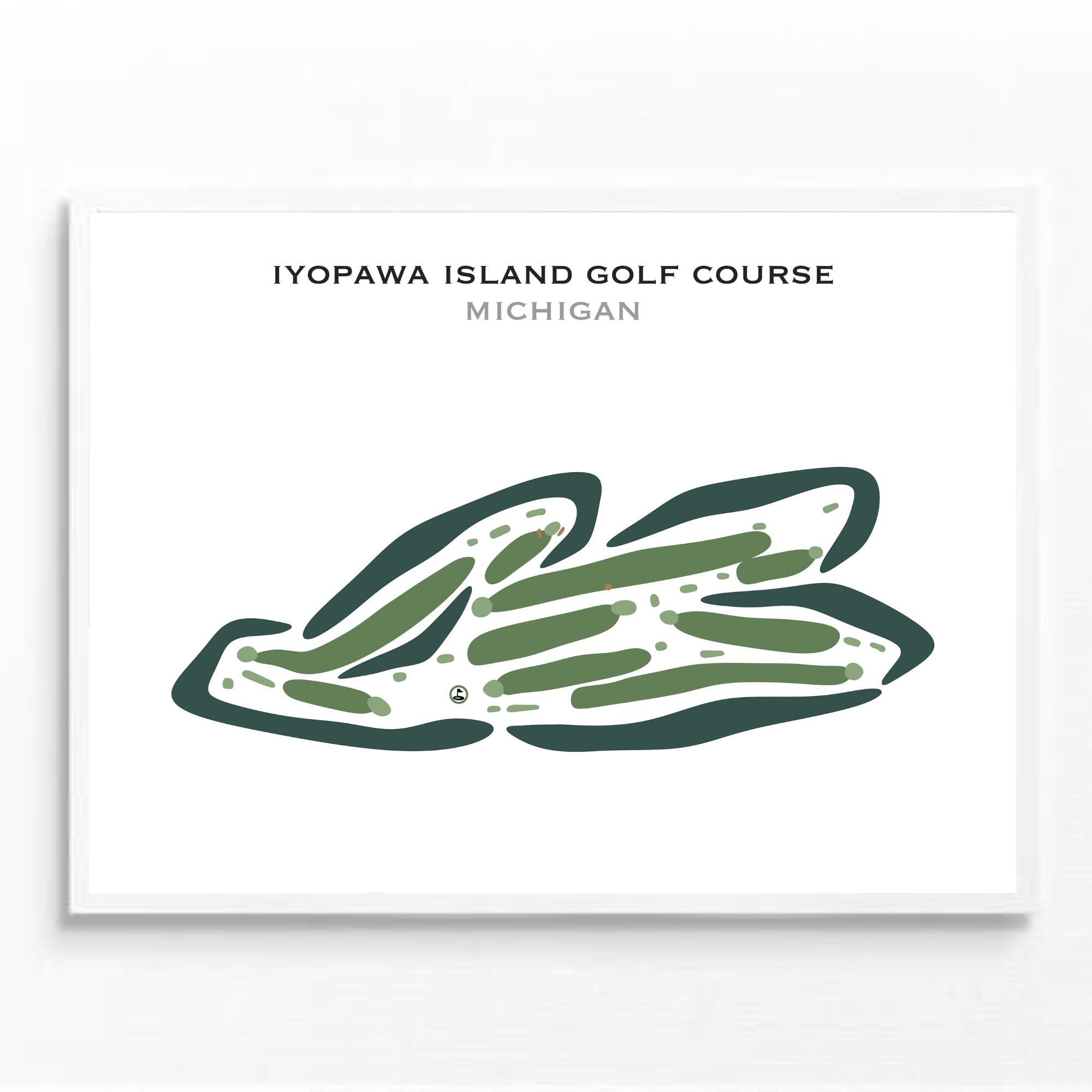 Buy the best printed golf course Iyopawa Island Golf Course Michigan