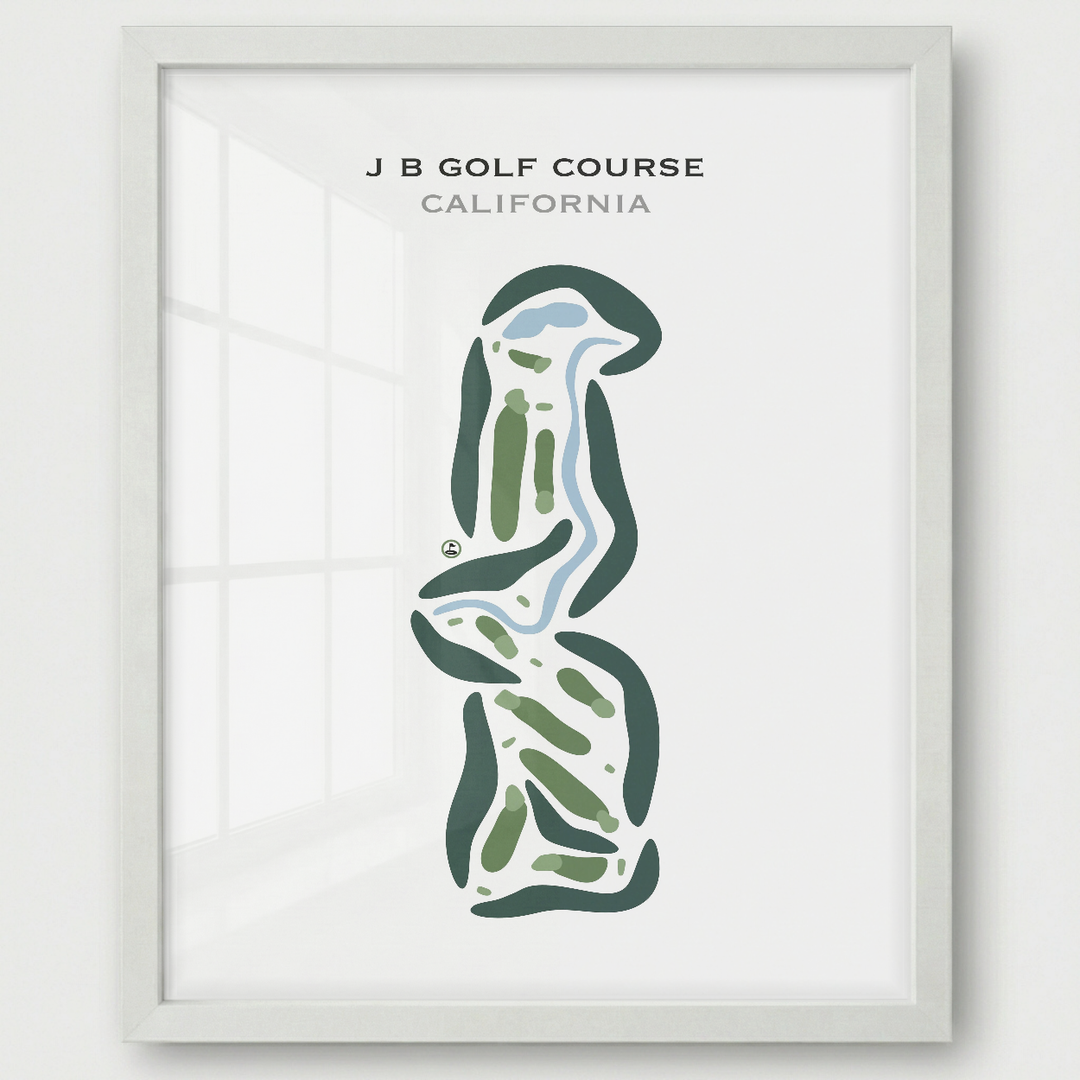 J B Golf Course, California - Printed Golf Courses